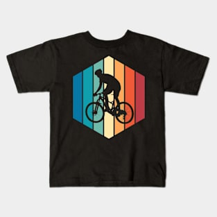 Cycling Sunset Kids T-Shirt